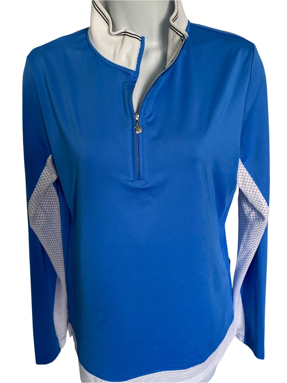 Daily Sports Royal Blue Long-Sleeve Half-Zip Performance Top  White Accents-M